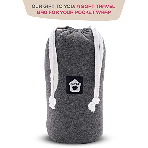 image for MaxnSo Baby Wearing Wrap with Front Pocket - One Size Fits All Ergonom