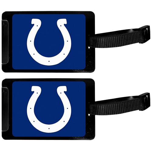 Siskiyou NFL Indianapolis Colts - Etiqueta para equipaje, 2 unidades, color negro