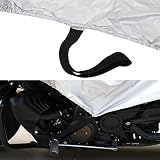 X AUTOHAUX Motorcycle Cover Lightweight Half Cover Outdoor Waterproof Rain Dust Protector Silver Tone XL Size for Most Full Dress Touring Cruiser