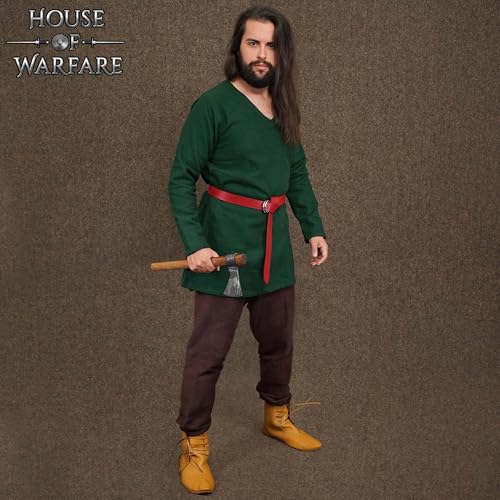 Medieval Leather Double Ring Belt- Handmade Full Grain Leather Renaissance Belt for LARP, Cosplay2