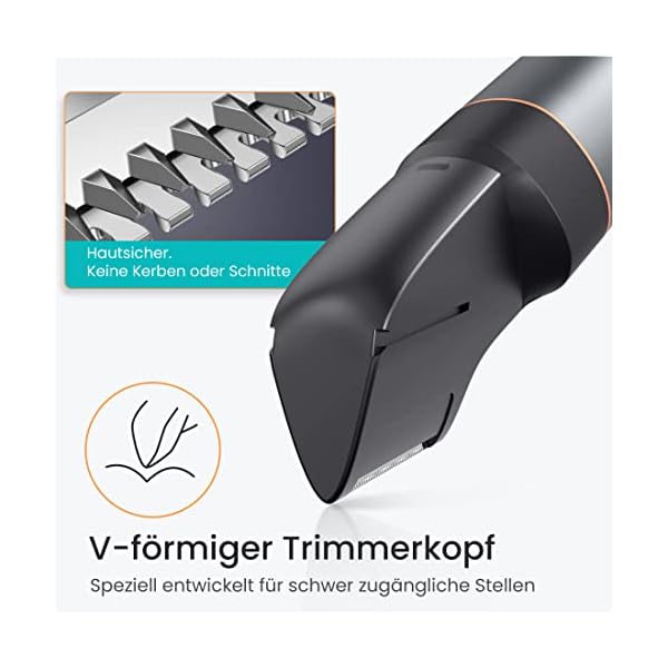kensen Intimrasierer Mann 3 in 1 Körperrasierer Herren,Rasierer Herren Intimbereich Body Rasierer Herren Wasserfest Body Trimmer Herren Nass-Trocken Wiederaufladbare Achselhöhlen Leiste Rücken – Bild 3