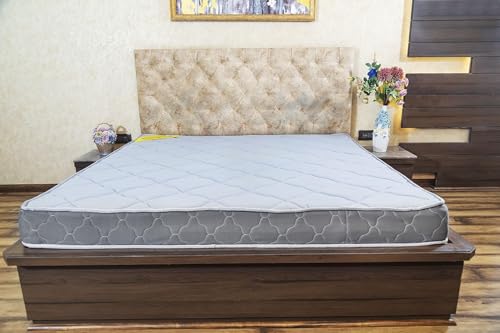 Florence The Hybrid Quilted Pocket Spring Double Bed 8 Inch Mattress |Zero Motion Transfer|Medium Firm with High GSM Cotton Felt, FR Fabric|6 Years Warranty|Size- 78x36x8 (Single)
