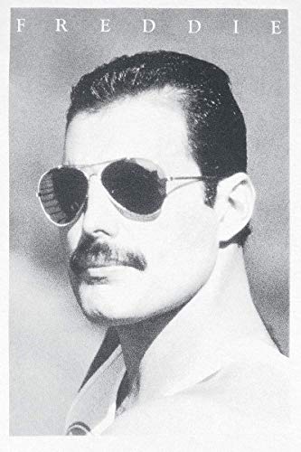 Queen Freddie Mercury – Sunglasses Homme T-Shirt Manches Courtes Blanc Regular/Coupe Standard - Les Beatles, Paul McCartney, John Lennon, RIngo Starr, George Harrison Queen Freddie Mercury - Sunglasses Homme T-Shirt Manches Courtes Blanc Regular/Coupe Standard – Image 4