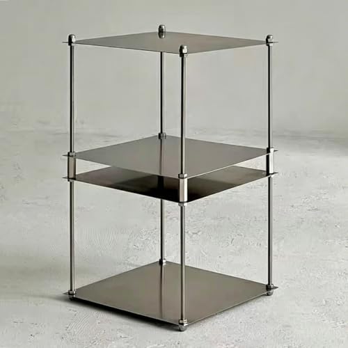 SUZEPER 2 Tier Stainless Steel Side Table image