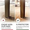 X-PROTECTOR Non Slip Furniture Pads - 16 Premium Furniture Grippers 2"! Self-Adhesive Rubber Feet Furniture Feet - Ideal Non Skid Furniture Pad Floor Protectors - Keep Furniture in Place!