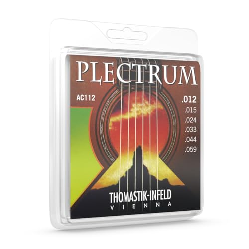 Thomastik-Infeld AC112 Acoustic Guitar Strings: Plectrum Series 6 String Set E, B, G, D, A, E, Natural