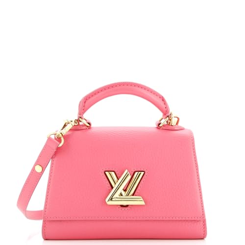 Pre-Loved Twist One Handle Bag Taurillon Leather BB, Pink