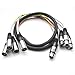 Seismic Audio - 4 Channel XLR Snake Cable - 5 Feet Long - Pro Audio Snake for Live Live, Recording, Studios, and Gigs - Patch, Amp, Mixer, Audio Interface 5'