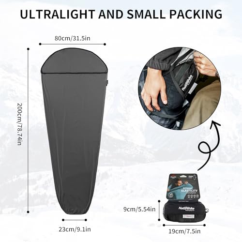image for Naturehike High Elasticity Sleeping Bag Liner Lightweight Camping Trav