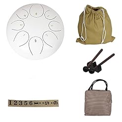 Tambour à langue en acier, tambour à main 8 notes 10 pouces, instrument à percussion en acier à tambour avec maillets… - Les Beatles, Paul McCartney, John Lennon, RIngo Starr, George Harrison Tambour à langue en acier, tambour à main 8 notes 10 pouces, instrument à percussion en acier à tambour avec maillets… – Image 7