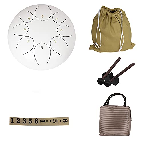 Tambour à langue en acier, tambour à main 8 notes 10 pouces, instrument à percussion en acier à tambour avec maillets… - Les Beatles, Paul McCartney, John Lennon, RIngo Starr, George Harrison Tambour à langue en acier, tambour à main 8 notes 10 pouces, instrument à percussion en acier à tambour avec maillets… – Image 8