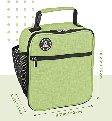 Insulated Lunch Bag For Men, Women & Kids With Water Bottle Holder, Professional Lunchbox For Adults, Mens Lunchbox For Work, School And Outdoor Activities, Waterproof Insulated Lunch Box, Green #TOP1