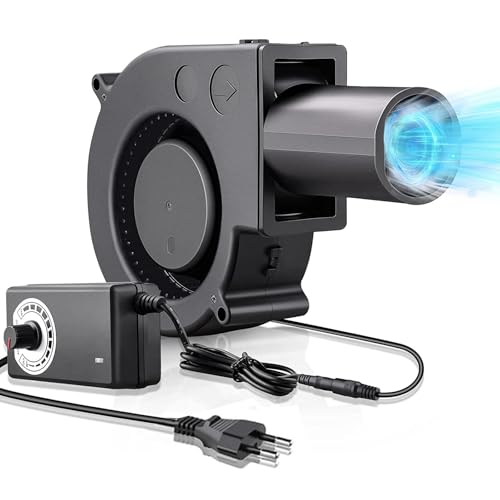 Kamanan Radiallüfter 12V Dose Drehzahlregulierender Lüfter, Turbina de Aire Turbinengebläse 220v Regelbar Kühlung Soplador Barbacoa Electrico Lüfter für Heizgeräte Grill BBQ Picknick