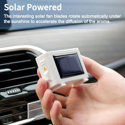 Image of YGMONER Air Conditioning Model Car Air Vent Clip Solar Powered Pack of 2，Orange Flavor Air Freshener Outlet Clip Funny Charm Car Inter Decor Gifts for Men Women