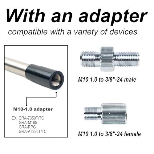 Adaptador M10x1.0 a 3/8"-24 hembra para antenas miniatura 5