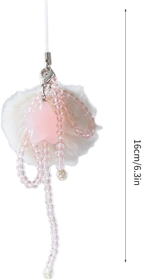 Sweet Bead Heart Star Hangings Pendant Phone Strap Sweet Bag Decoration