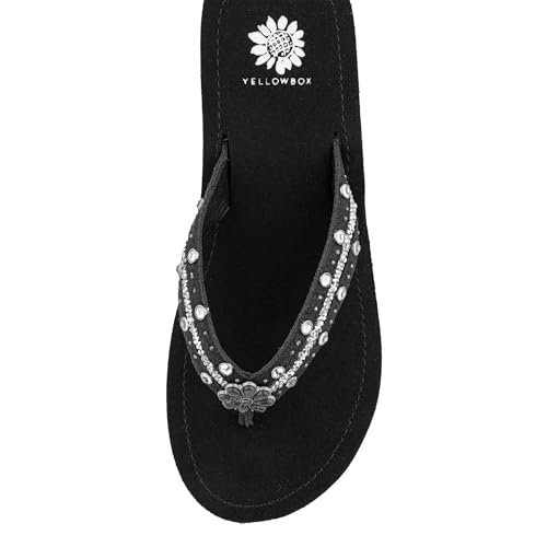 Yellow Box Women's Terell Wedge Sandal, Round Toe, Medium-High 2 Inch Heel, 0.75 Inch Platform Comfortable Flip-Flop4