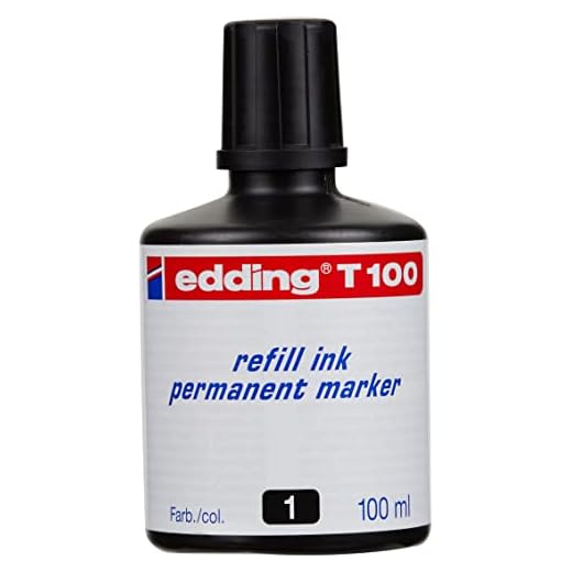 Tinta rotulador edding t-100 negro frasco de 100 ml