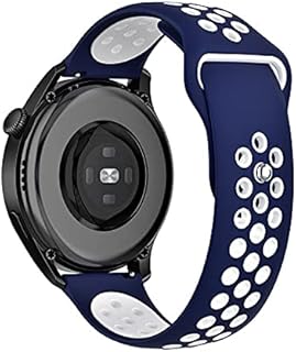 كولكات سوار سيليكون 20 ملم للجنسين لساعة سامسونج جالاكسي 4 3 اكتيف 2 جير سبورت 41 40 44 ازرق ابيض عدد 1