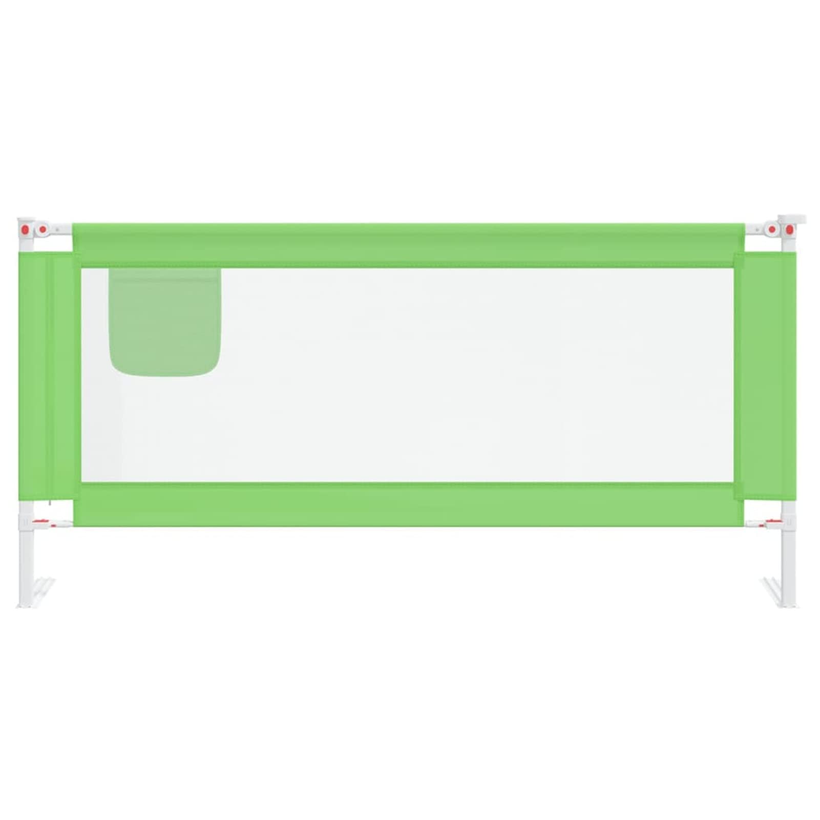 Mogou Barandilla de Seguridad Cama de niño, Barandilla Cama Niño, Barrera Cuna, Defensa Extensible, Barandilla Sofa, Verde Tela 190x25 cm