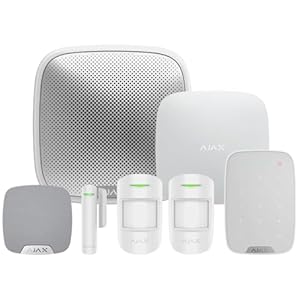 Ajax Systems – Smart Wireless Alarm System KIT – Ready to Install Pet-Friendly Home Security Kit with Motion Sensors, StreetSirens & Keypad, App Controlled, Burglar Alarm, Official Warranty (White)