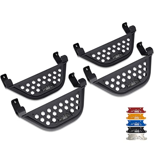 IAG V1 EZ-Step for Ford Bronco 2021+ w/rockrails (4 Door, Black Logo Plate, 2 Pair) (Does not fit Raptor or Sport)