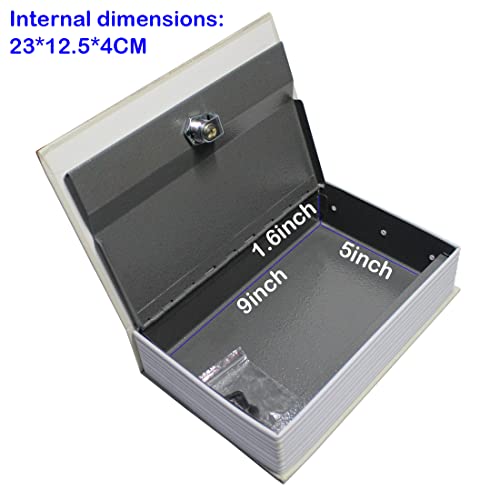 Sepox Diversion Book Safe Box With Key Lock, Blue,Hollowed Out Book Anti-Theft Safe Hidden Safe, Store Money, Jewelry, And Passport Storage Case #TOP1