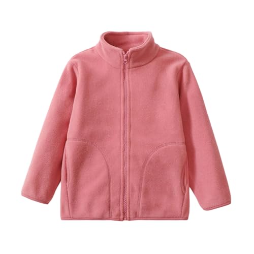 Boys Girls Stand Collar Coat Full Zip Fluffy Plush Fleece Jacket Jacket Thickened Warm Casual Outwear with Pockets3