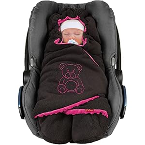 ByBoom Baby Einschlagdecke für Babyschale, Universal Winter Decke/Kuscheldecke/Fußsack für Kindersitz, Kinderwagen oder Buggy, flauschig, kuschelig-warm, gemütlich und sehr weich