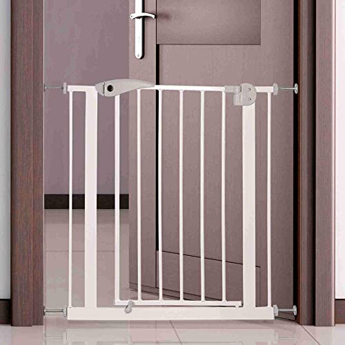 Trixie 39451 Hunde-Absperrgitter, Metall, 75–85 × 76 cm, weiß