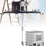 Power Mixer Pneumatic Agitator Clamp-On Drum Agitator Industrial-Grade Pneumatic Shaker Paint Stirring Tool，Electric Tank Mixer, 980W Commercial Barrel Drum Stirrer, Paint Mixer with Folding