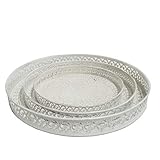 Lieferumfang 1x Dekotablett 3er Set Weiß