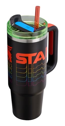 Image of STANLEY Quencher H2.0 Tumbler with Straw 40 oz | Flowstate 3-Position Lid | Cup Holder Compatible for Travel | Insulated Stainless Steel Cup | BPA-Free | Black Reverb
