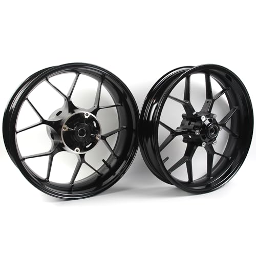 Arashi Front and Rear Wheel Rims for Honda CBR1000RR 2008-2016, Motorcycle Replacement Accessories Parts Gloss Black