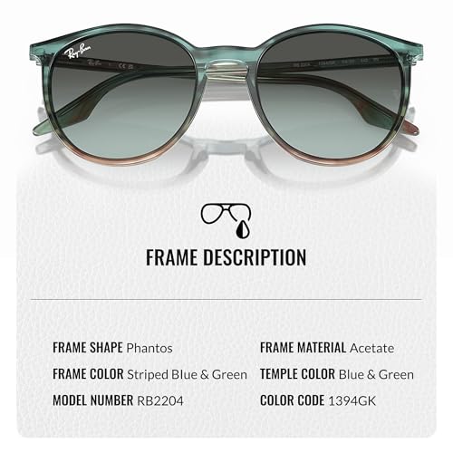 Ray-Ban RB2204 Phantos Shaped Sunglasses for Men & Women with Official RAYBAN Eyewear Kit3