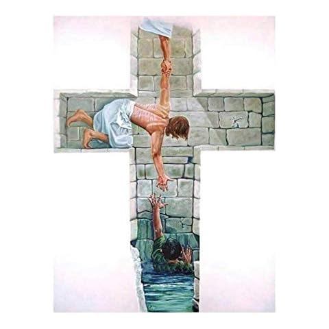 MDGCYDR Cartel Religioso Cartel De Paisaje Cartel De Los Iconos De Jesus Christian Religiou 50 * 70CM Cover