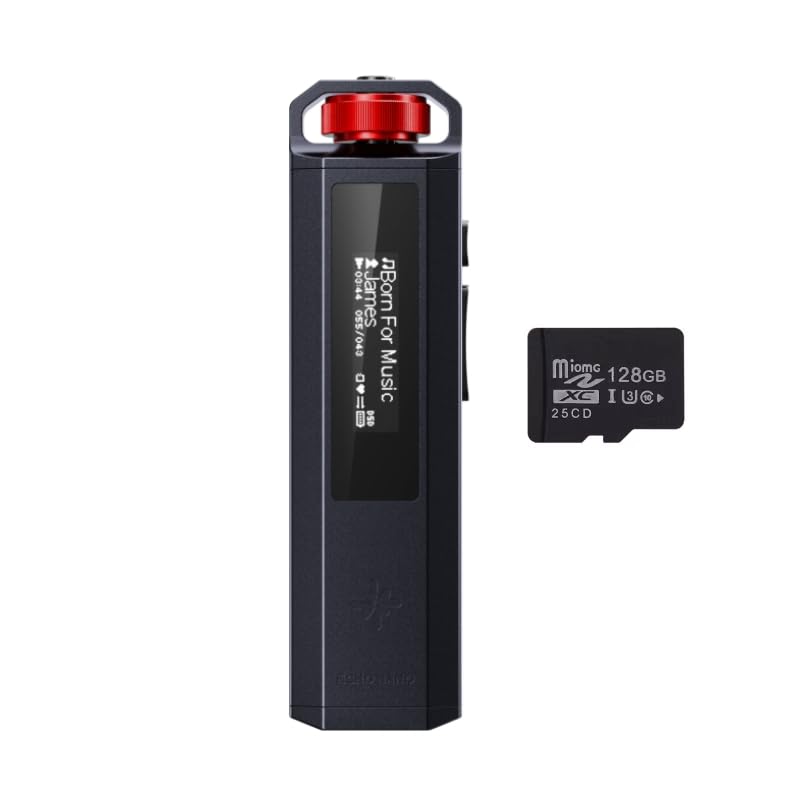 Image of FiiO SNOWSKY Echo Nano Retro HiFi Music Player, CS43131 DAC, USB DAC, DSD256 Lossless Audio, 3.5mm Output, 256GB Expandable, Includes 128GB TF Card (Black)