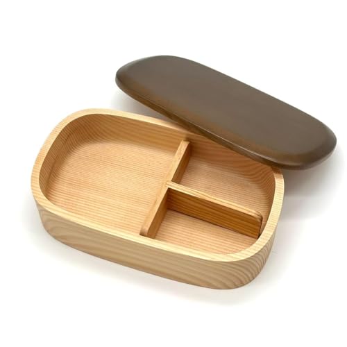 紀州塗り 食洗機対応 くりぬき弁当箱 マロンブラウン ランチボックス