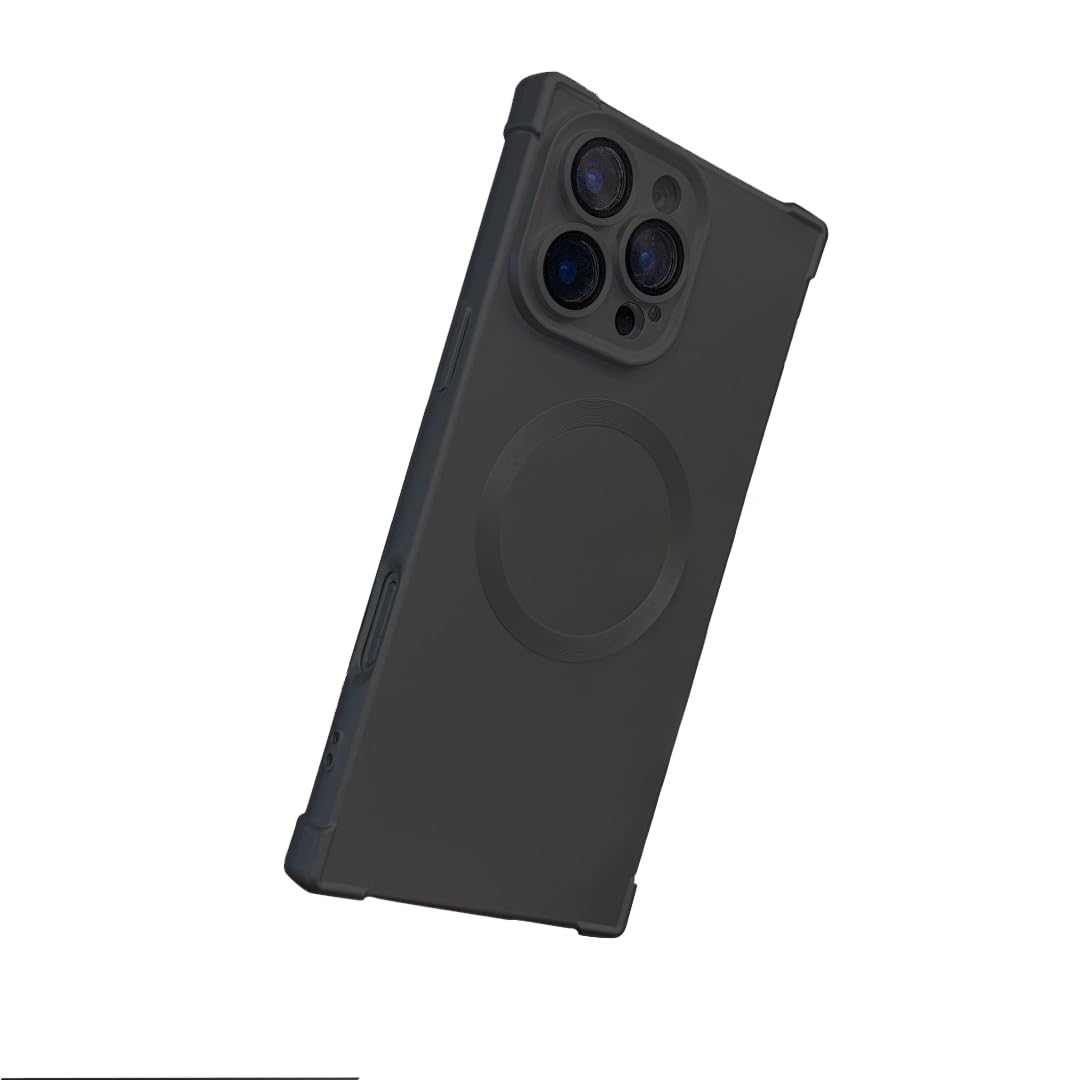 iPhone16スクエアケース ブラック Amazon.co.jp: いphone 16 pro ケーススクエア型 四角 magsafe対応