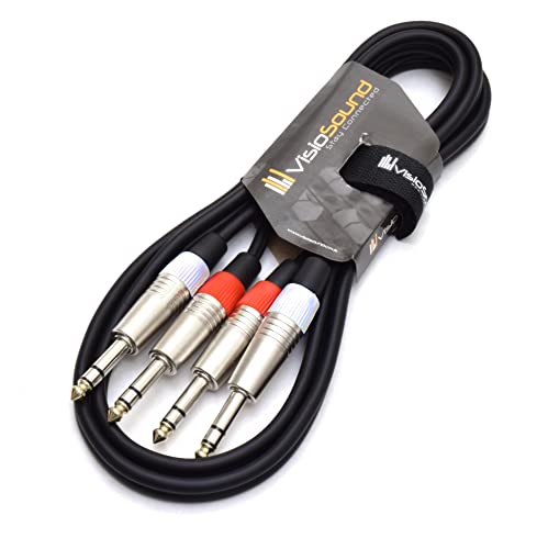 Cable Jack TRS 6.35mm con conectores metálicos y transmisión analógica de alta fidelidad