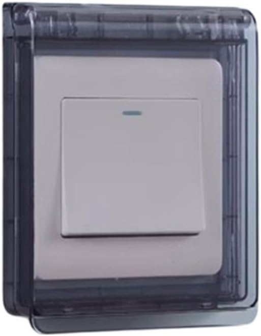 Waterproof Socket Cover for 86 Type Outlet Protector, Thin Electrical Outlet Cover, Bathroom Socket Waterproof Box, Outdoor For Cover for Courtyard, 6 Pack Plastic Protective(black)