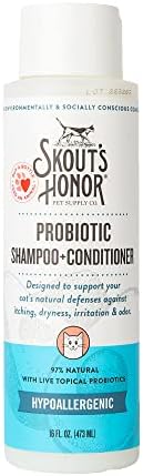 Skout's Honor Unscented Probiotic Cat Shampoo & Conditioner with ...