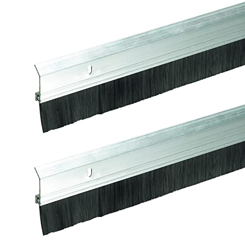 Frost King SB36 Extra Bürsten-Türfeger, 5,1 x 91,4 cm lang, Silber-Aluminium, 2 Stück