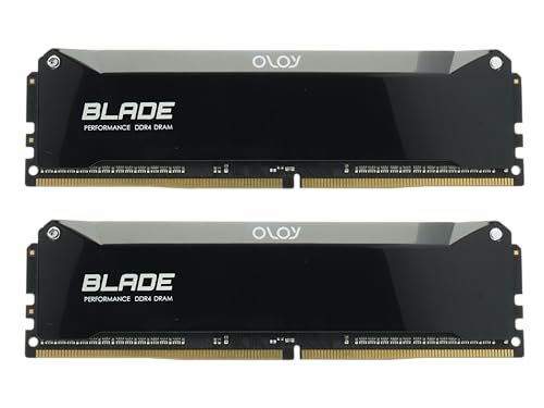 OLOy DDR4 RAM 16GB (2x8GB) Piano Black Blade 3600 MHz CL18 1.35V 288-Pin Desktop Gaming UDIMM (MD4U0836180BRQDE)