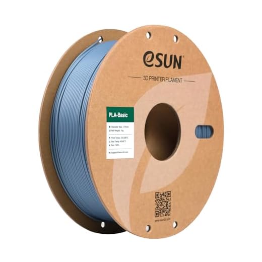 eSUN Filamento PLA 1,75 mm, filamento di Basic PLA per stampanti 3D, Precisione dimensionale +/- 0,05 mm, 1 kg (2,2 libbre), Grigio chiaro