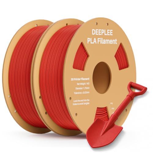 DEEPLEE PLA Filament 1.75mm Red 2kg Bundle