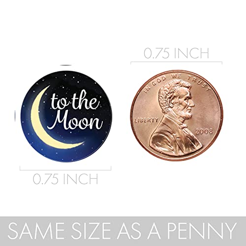 I Love You To The Moon And Back Baby Shower Favor Stickers - 180 Labels #TOP2