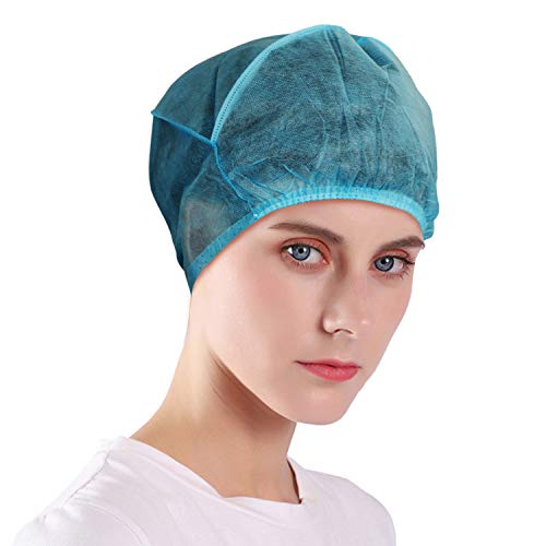 WELLVO 20PCS Disposable Medical Bouffant Caps Thickened Non-woven Doctor's Hat for Labs, Nurse, Tattoo, Food Service, Health, Hospital