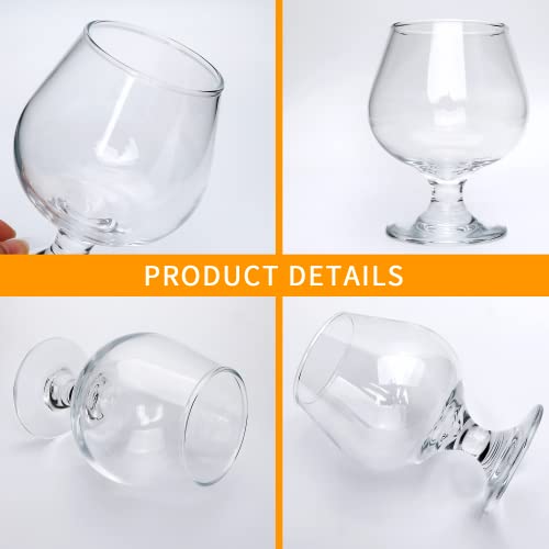 Qappda 16 Oz Brandy Snifter,Clear Short Stemmed Wine Glasses Set Of 12,Premium Crystal Brandy Snifters Brandy Bowl Cognac Glasses For Spirit,Bourbon,Drinking And Tasting #TOP2