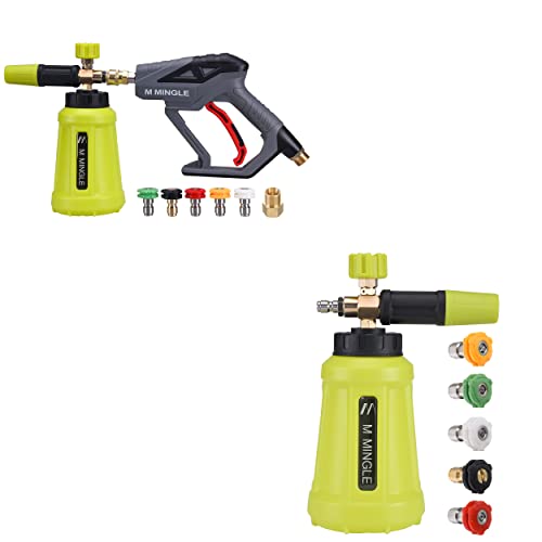 Amazon.com: M MINGLE High Pressure Washer Gun Snow Foam Lance and